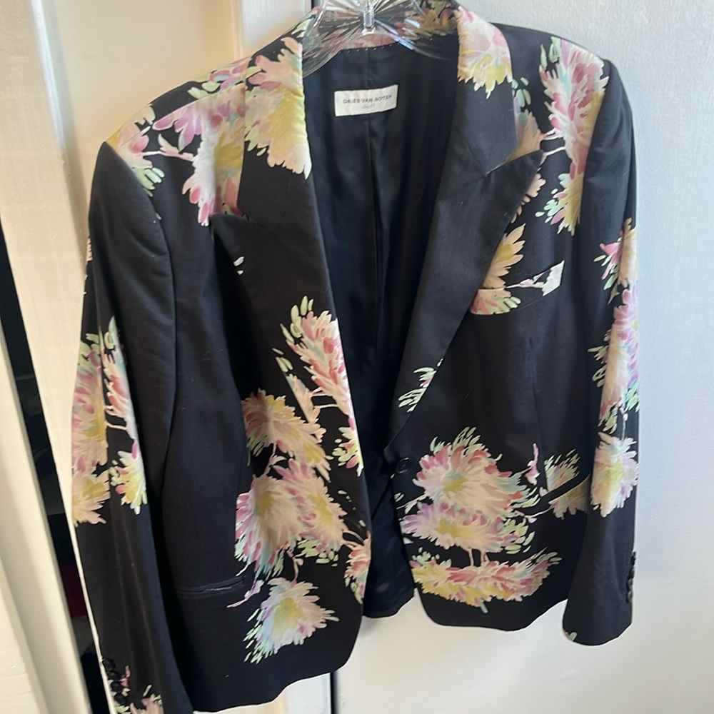 Dries Van Noten Black Floral blazer